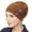 Coffee, variant on Women Solid Rose Flower Stretch Beanie Hat Headwear Hairband Turban Headwrap Cap