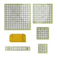 thumbnail image 2 of 6 piezas de regla cuadrada acrílica para acolchado, regla de corte de tela, marcador transparente para planchar., 2 of 5