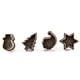 thumbnail image 1 of Billuyoard Moldes para galletas de 4 piezas, molde para pastel de Chocolate de Navidad, moldes para galletas de mantequilla de Santa, cubitos de hielo, Herramientas y accesorios para hornear Gris Billuyoard HA009427-02, 1 of 6