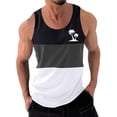 thumbnail image 1 of Gilet Sans Manches pour Hommes Col Rond Décontracté Imprimé Patchwork Polyester 1 Pce, 1 of 5