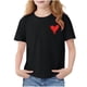 thumbnail image 2 of Blusas y camisas de manga corta con cuello redondo para niños Camiseta de verano de manga corta estampada para niñas Jersey elegante de cuello redondo para niñas Top de algodón para niños, 2 of 6