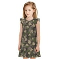 thumbnail image 1 of Vsdgher Camouflage Érable pour Filles Chemises de Nuit Manches Courtes à Volants Robe de Nuit Pyjama pour Fête Pyjama-Moyen, 1 of 6