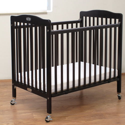 L.A. Baby Compact Folding Wood Commercial Crib Cherry