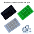 thumbnail image 3 of Cateissary Molde de silicona para cubitos de hielo, portátil, 15 rejillas, reutilizable, lavable, repuesto para cocina, pudín Rectangular, Cocina y Comedor Claro, 3 of 6
