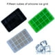 thumbnail image 2 of Wosthever Molde de silicona para cubitos de hielo, portátil, 15 rejillas, reemplazo reutilizable, Rectangular, antiadherente, Chocolate, gelatina, molde Type2 NO2 Wosthever JJ24198-01, 2 of 6