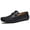 Black, variant on Men's Casual Loafers Slip On Leather Shoes Comfortable Lightweight Driving Shoes Male Moccasins Classic Penny Loafer Flats Boat Shoes Outdoor Walking Shoes