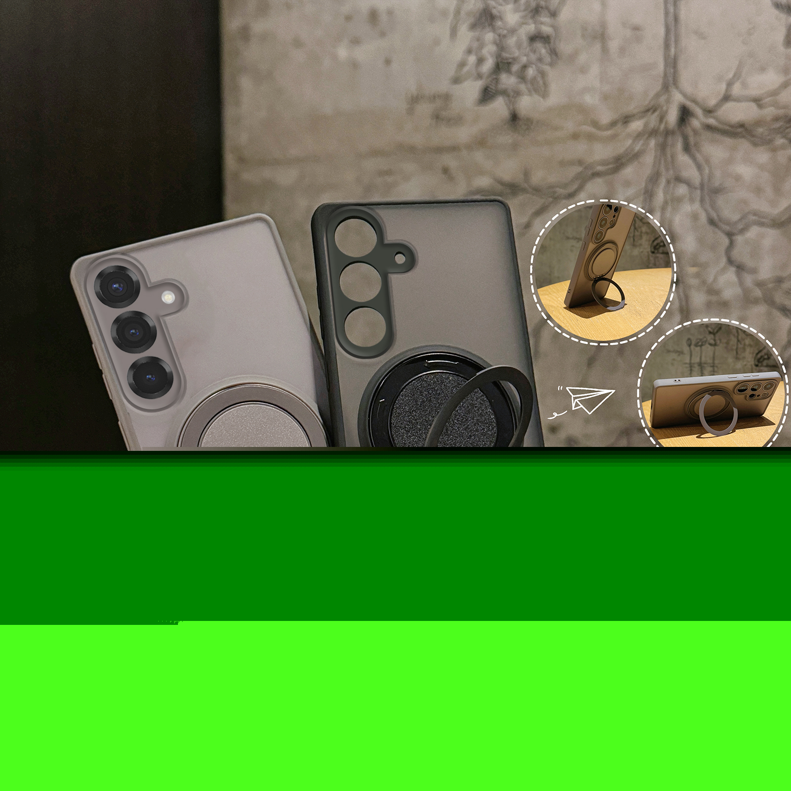 thumbnail image 3 of For Samsung Galaxy S24 FE Case with Magnetic Ring Stand Holder [Military Drop Protection] [Compatible with MagSafe] Shockproof Protective Non-Slip Grip Case For Samsung Galaxy S24 FE,Navyblue, 3 of 8