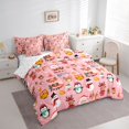 thumbnail image 4 of Homewish Cute Fox Penguin 7 Pieces Bedding Comforter Set,Christmas Snowman Santa Claus Full Bedding Set,Cartoon Xmas Reindeer Fitted Sheet Flat Sheet For Girrls Teens,Super Cozy Room Decor Reversible, 4 of 9