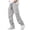 Gray, variant on Men's Solid Color Button Zipper Multi Pocket Casual And Fashionable Workwear Pants
