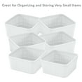thumbnail image 5 of Simplify 6 Pack Plastic Organizing Storage Basket Set, White, 5 of 8