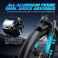 thumbnail image 6 of Electric Bike for Adults(16+), Peak 1000W Electric Bicycles, E-Mountain Bike, 48V/500WH Battery, 26"×4.0" Fat Off-Road Tires, 28 Mph Max Speed UL2849, APP Control, 6 of 8