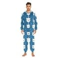 thumbnail image 3 of FORMRS Onesies Pajama for Adults Unisex Hoodie Winter Jumpsuit One Piece Sleepwear, Sizes S-2XL, Blue Polar Bear, 3 of 7