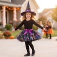 thumbnail image 4 of Women Halloween Costume Outfit With Tulle Skirt, Witch Hat And Coordinated Accessories For Costume Parties, Dance Events, Stage Performances, Photo Sessions, Parades And Dress Up Events, 4 of 7