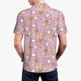 thumbnail image 4 of Daiia Seafood Pattern Men’s Polo Shirts,Solid Deck Shirt,Classic Fit, Breathable Cotton Polo for Casual and Sport Wear-X-Large, 4 of 9
