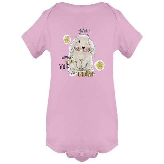 Watercolor Rabbit King Bodysuit Infant -Image by Shutterstock,  24 Months