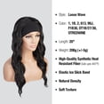 thumbnail image 2 of STUDIOCUT BY PROS Headband Wig 20 Inch Loose Wave Quick Wrap Headband Wig Long Wavy Curly Wigs for Black Women High Heat Resistant Synthetic Wigs HBW004 (1B-OFFBLACK), 2 of 8