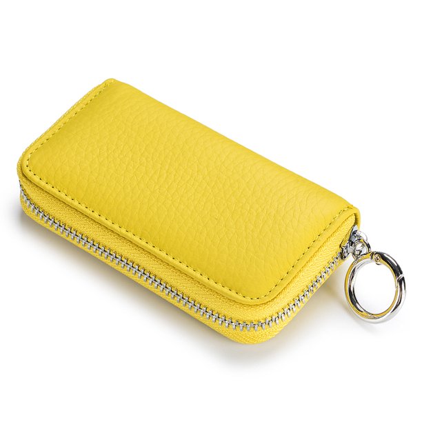 Bolso para llaves de cuero genuino, bolso para tarjetas de moda para mujer, bolso para llaves, bolso multifuncional dos en uno para el hogar, bolso universal para llaves