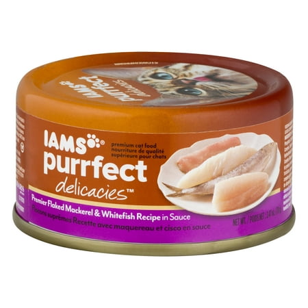 UPC 019014702749 product image for Iams Premium Cat Food, Flaked Mackerel & Whitefish Recipe In Sauce, 2.47 Oz | upcitemdb.com