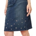 thumbnail image 3 of INC International Concepts Women's Embellished Denim Skirt Blue Size 18, 3 of 3