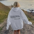 thumbnail image 2 of Cnbwig Women's Graphic Hoodies Long Sleeve Back Letter Printed Hoodie Loose Drop Shoulder Sweatshirts with Pocket Top Blouses Ladies Sweater Pullover Sweat Shirts Grey XXL, 2 of 5