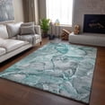 thumbnail image 6 of Addison Rugs Mayfield Washable Transitional Watercolors Teal Rectangle Rug, 5' x 7'6", 6 of 6
