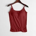thumbnail image 2 of Brglopf Womens Modal Built-in Bra Padded Camisole Adjustable Spaghetti Strap Yoga Tanks Tops Casual Crew Neck Sleeveless Basic Cami Shirts(Wine,S), 2 of 4
