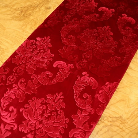 

Velvet Embossed Damask Table Runner