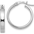 thumbnail image 1 of 14K White Gold Jbsp's Polished Hoop Earrings (19.75 X 18) Made In Italy le1346, 1 of 5
