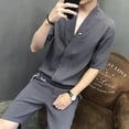 thumbnail image 2 of Pantalones de chándal para hombre, camiseta elegante, holgados, estilo coreano, ropa para hombre, marcas originales, novedosas, en corte ajustado, elegantes, conjuntos de pantalones cortos XL, 2 of 5