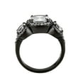 thumbnail image 2 of IP Black (Ion Plating) Stainless Steel Ring with AAA Grade CZ in Clear for Women Style TK3784 Size 8, 2 of 4