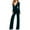 Navy, variant on Velvet Jumpsuits for Women Elegant V Neck Playsuits Long Sleeve High Waist Romper Velour Belted Dungarees Petite Overalls Wedding Party Clubbing Jumpsuit