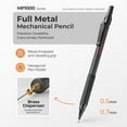 thumbnail image 2 of Nicpro 2 PCS Mechanical Pencil 0.5mm & 0.7 mm with Case, MP1000 Metal Artist Pencil Set with 6 Tubes HB Lead Refills, 3 Erasers, 9 Eraser Refills, Black, 2 of 7