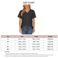 thumbnail image 5 of Tops de manga corta para mujer, cuello en V, encaje, patchwork, color puro, blusa, blusas para casual, casa, compras, fecha, trabajo, fiesta, negro, M, 5 of 5