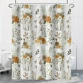 thumbnail image 2 of Fall Thanksgiving Shower Curtain for Bathroom 72x72inches Autumn Orange White Flowers Shower Curtain Set with Hooks Harvest Pumpkins Leaves Waterproof Fabric Home Decor Shower Curtains, 2 of 6