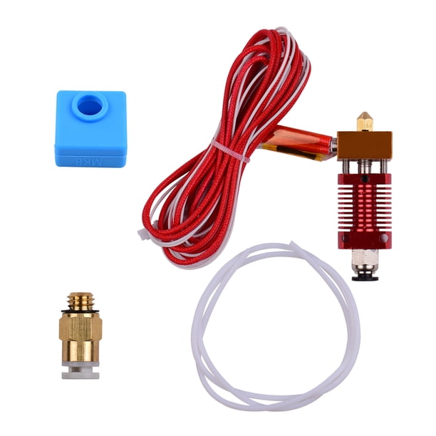 Metal Hotend Extruder Kit con boquilla de 0.4 mm Bloque calefactor de aluminio Calcetín de Carevas Kit de extrusora