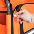 thumbnail image 4 of 3-in-1 Wagon Carts Foldable with Bench Seat, 500lbs Capacity Wagon with 360° Swivel Beach Tires, Heavy-Duty Utility Wagon for Camping & Beach, Orange, 4 of 9