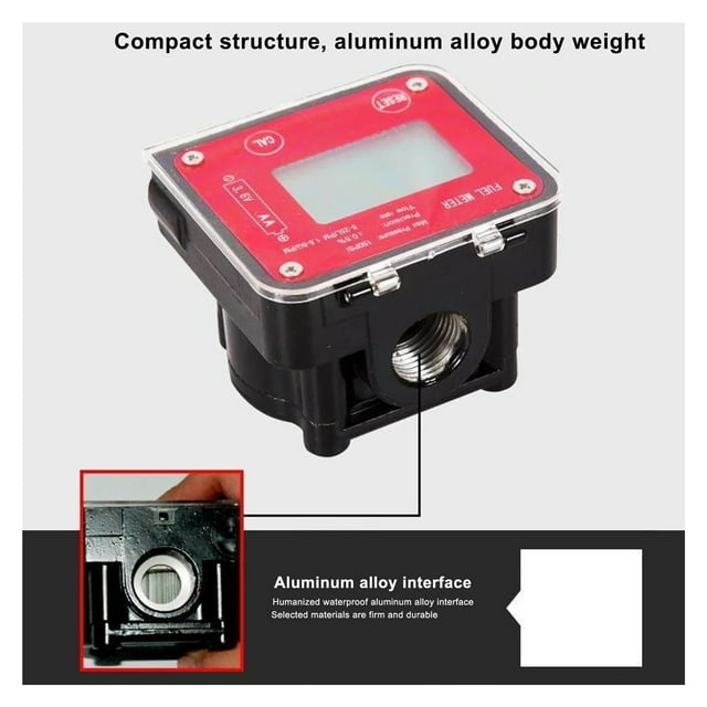 DN15 DN20 Flow Meter High Precision Gear Flowmeter Digital Fuel Gauge Oil Flow Meter Gauge Measuring Tool ,Accurate Measurement