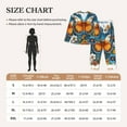 thumbnail image 4 of Honeii Spring Butterfly Flowers Print Women's Pajama Sets Long Sleeve Button Down Sleepwear Nightwear Soft Pjs Lounge Sets 2PCS-X-Large, 4 of 7