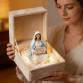 thumbnail image 4 of Stijggn Our Lady of Grace Figure Devout Gift, Prayerful Inspiration Home Office Table Decor, 4 of 6