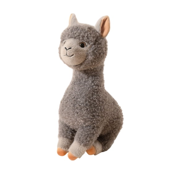 Cute Llama Plush Stuffed Animal Toy Soft Polyester Doll for Kids Birthday Gift 11.8 Inch Size Portable Safe for Nursery Bedroom Decor