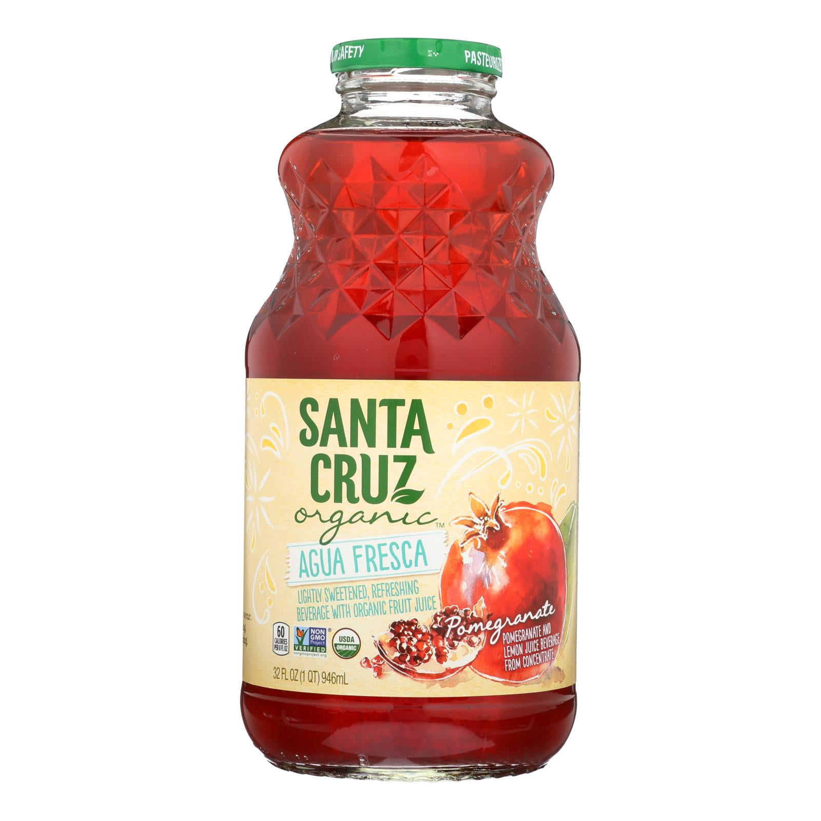 Santa Cruz Organic Agua Fresca - Pomegranate - Case of 12 ...