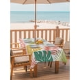 thumbnail image 2 of Outdoor Tablecloths with Umbrella Hole & Zipper, Colorful Palm Leaves 60 x102 Inch Rectangle Tablecloths, Tropical Botanical Summer Waterproof Table Cloth, Patio/Pool/Picnic Table Covers, 2 of 8