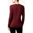 thumbnail image 2 of I.N.C Womens Lace-Up Pullover Sweater, Red, Petite, PL, 2 of 2
