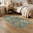 thumbnail image 2 of ODIKA 5'x7' Washable Area Rug Non-Slip, Chair-Friendly Oriental Ornamental Boho Accent Intricate Center Motif Style for Dining Room, Under Table, Home Office, 2 of 7