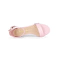 thumbnail image 4 of BLISSFUL STEP Women's Shoes Open Toe Block Heel Ankle Strap Sandals Pink 9.5, 4 of 7