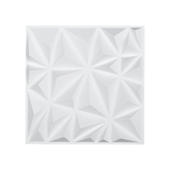 VEVOR 3D Wall Panels 33-Pack 11.81 x 11.81'' PVC 32 Sq.Ft Coverage Diamond Matte White