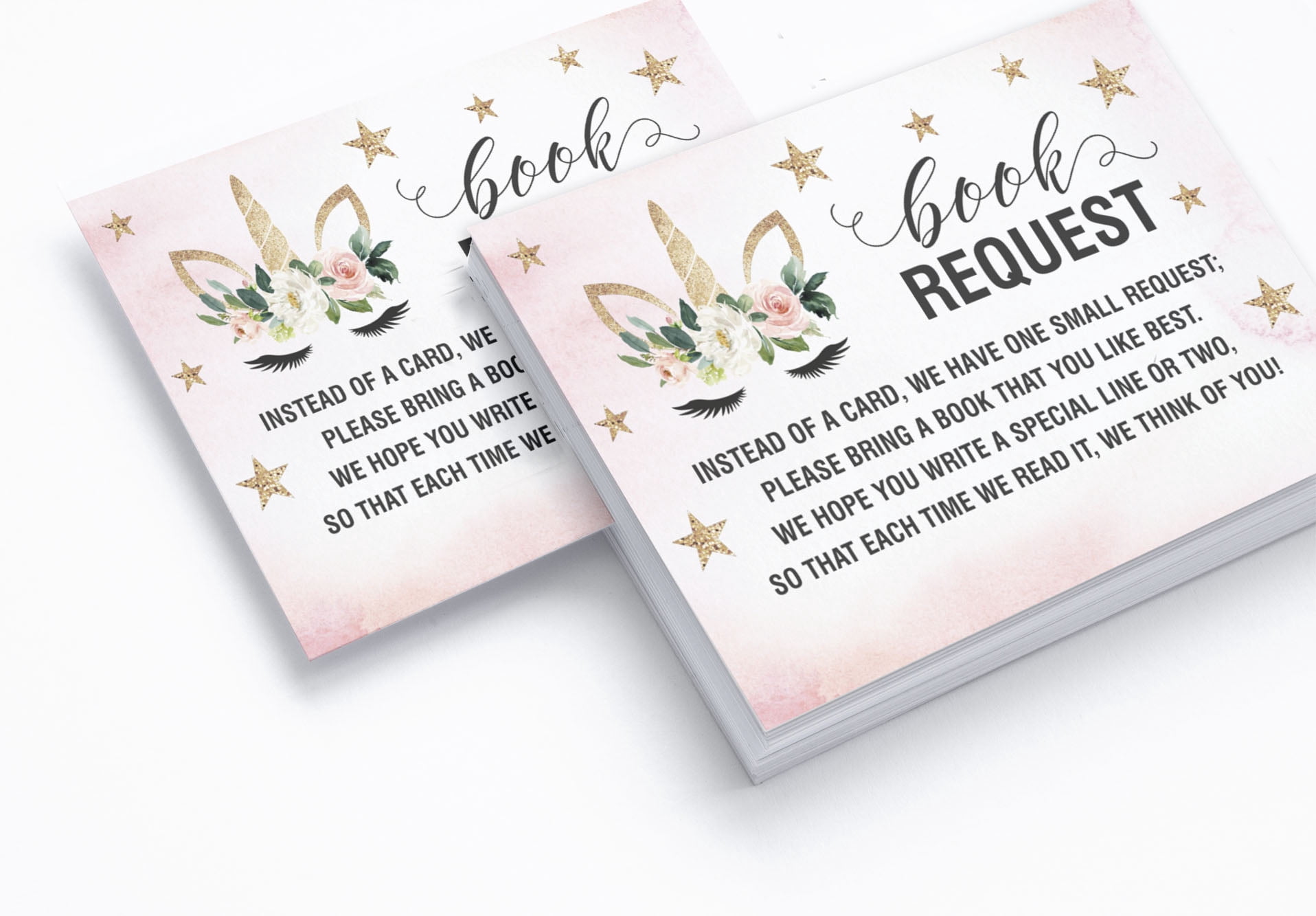 Inkdotpot Set Of 30Gender Reveal Baby Shower Invitations-Diaper Raffle Tickets And Baby Shower Book Request Cards Its a Girl Invites