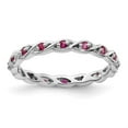 thumbnail image 2 of Auriga Fine Jewelry 925 Sterling Silver Created Ruby Ring for Women Size- 9, 2 of 6
