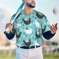 thumbnail image 6 of Daiia Lovely Roosters Mens Baseball Jersey Button Down Shirts Short Sleeve Sports Uniforms-4X-Large, 6 of 9