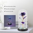 thumbnail image 3 of Flower Glass Dome Light, Romantic Beautiful LED Artificial Rose Glass Ornament Decorative Colorful Blue Practical  for Valentine's Day, 3 of 8